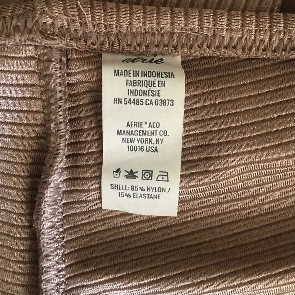 Aerie NWT Shiny Ribbed Textured Cheekier String Bikini Bottom Extra Extra Large